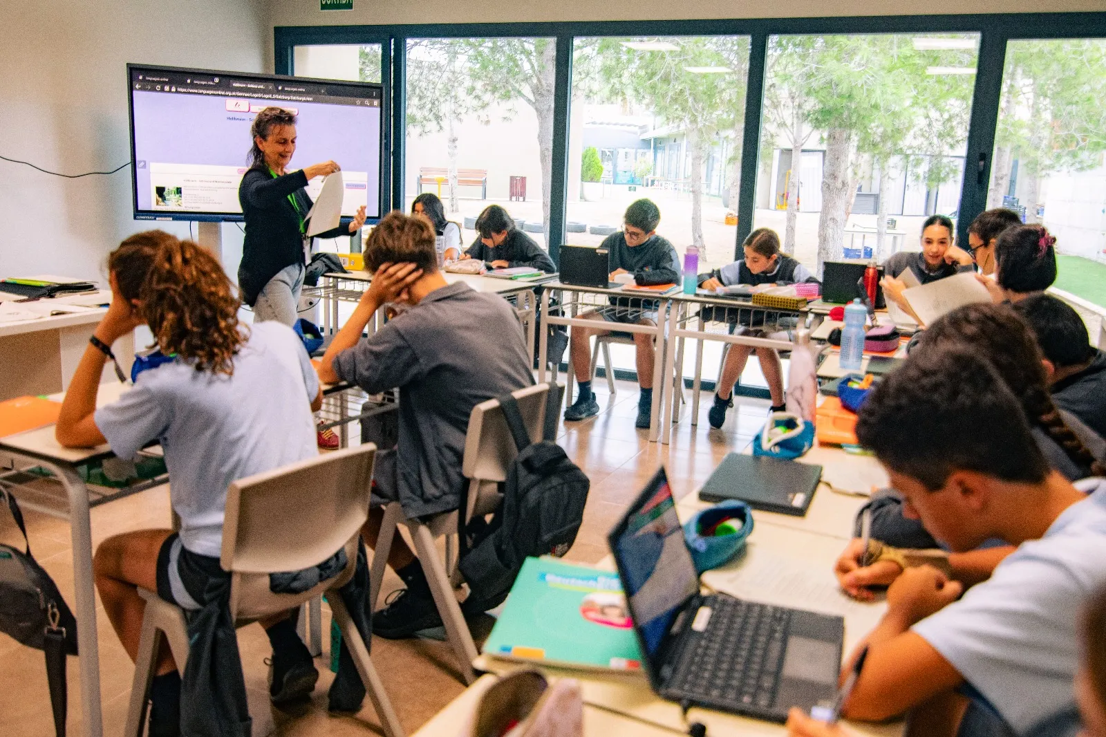 Year 10 students celebrating their excellent GCSE results