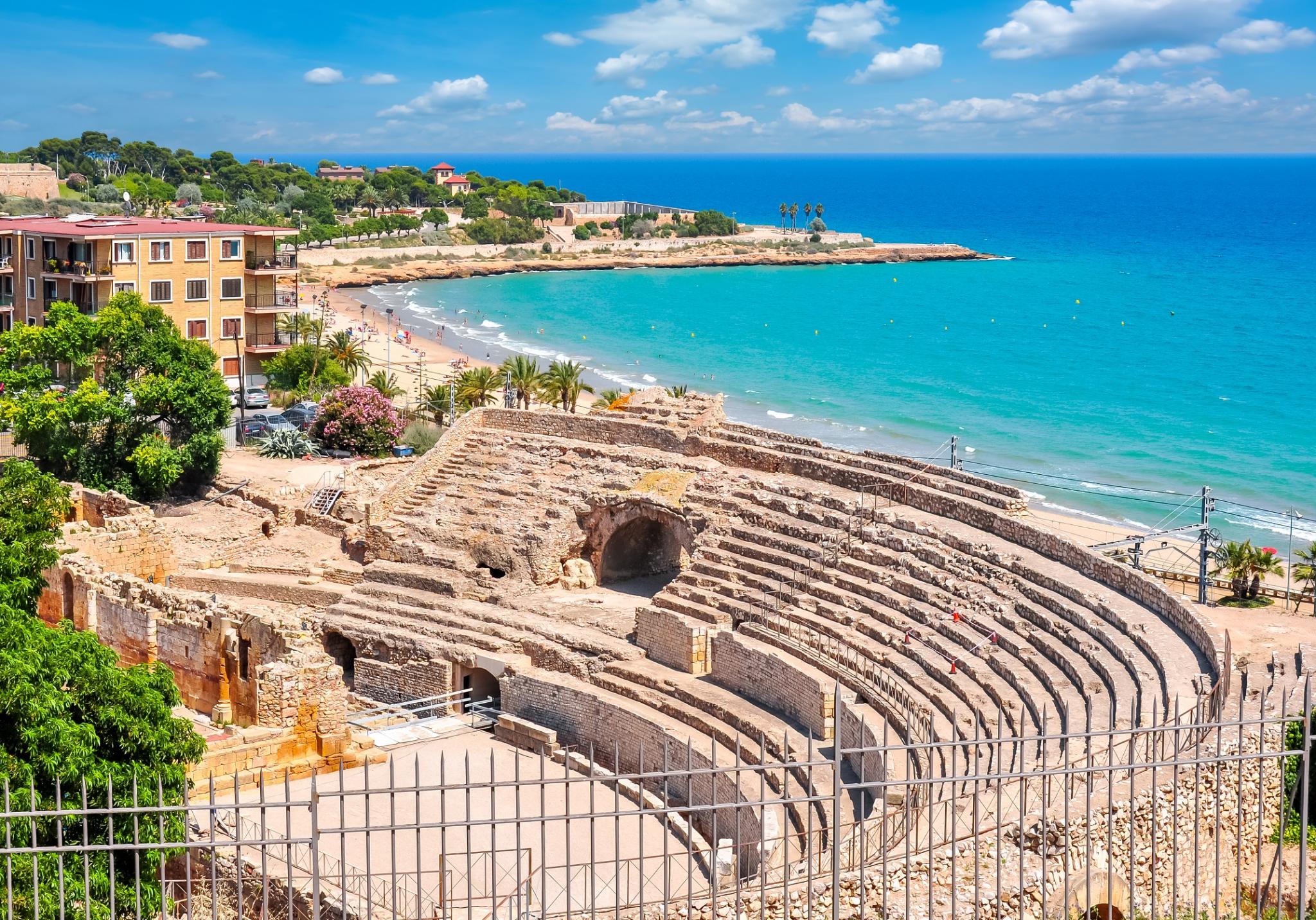 Tarragona Beach and Roman Amphitheatre
